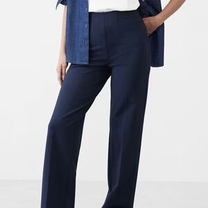NWT Banana Republic STRAIGHT PONTE PULL-ON PANT Navy medium